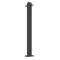 Ornamental bollard | Series 480B | � 82 mm | stationary, to be fixed by plugswith base plate 100 x 150 mm | without lock | with 2 eyelets
